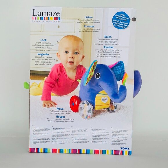 New in Box Lamaze  Push Along Peanut Elephant 9 Months + - Picture 13 of 15